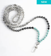 New CF_4 Mala Necklace with Quartz Crystal